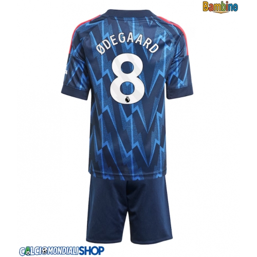 Maglie da calcio Arsenal Martin Odegaard #8 Seconda Maglia Bambino 2025-26 Manica Corta + Pantaloni corti)